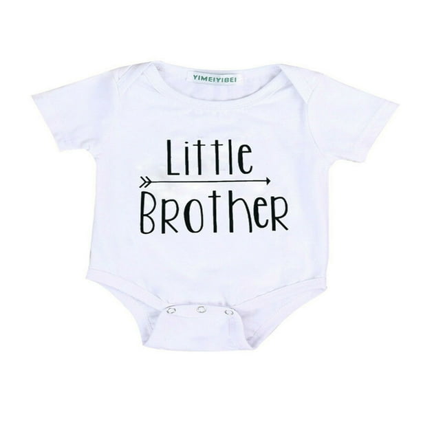 Newborn Kids Toddler Baby Cotton Romper Bodysuit Big Little Brother T-shirt